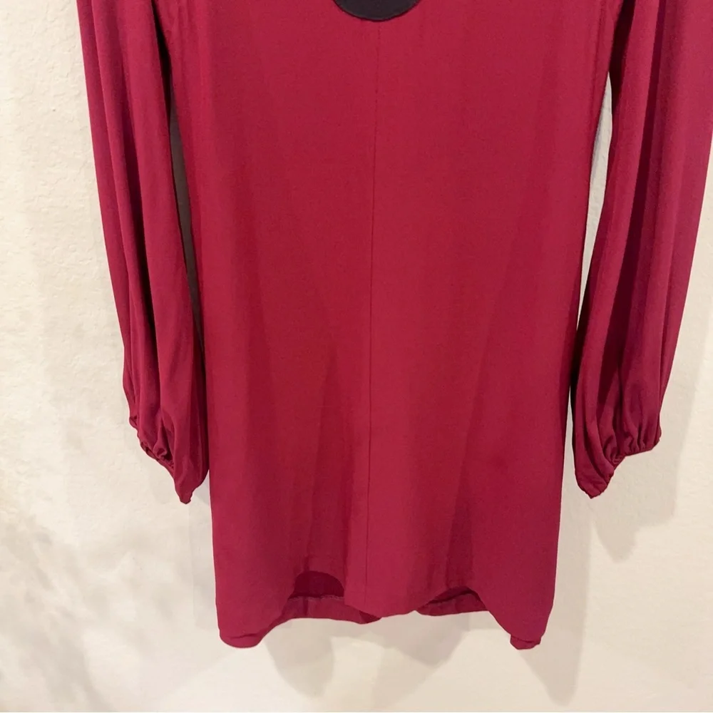 Staud Wine Mini Dress with Black Accents Size XS NWOT - Picture 4 of 6